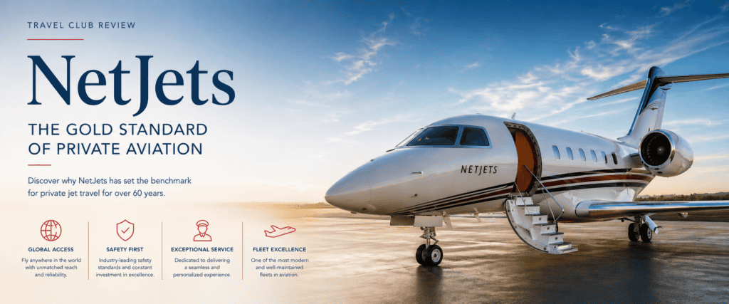 NetJet plane on a runway