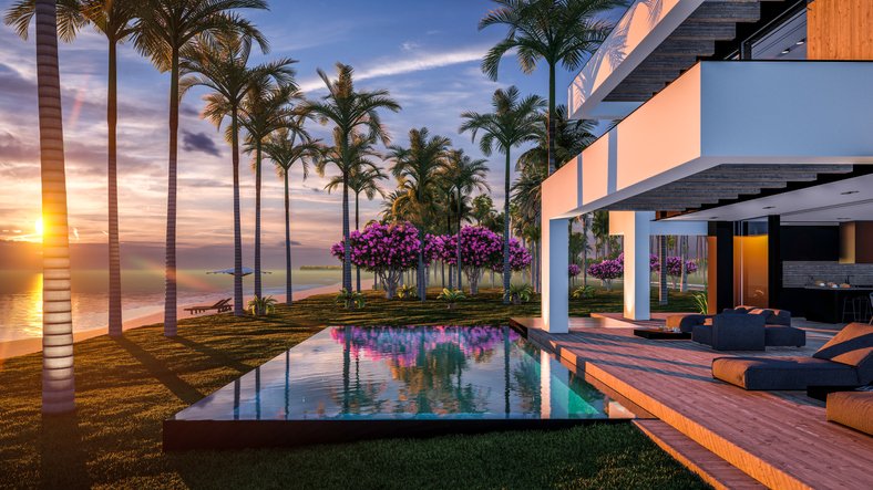 Luxury home with infinity pool overlooking ocean